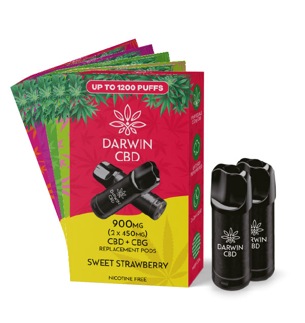 Darwin CBD 900mg CBD+CBG Replacement Pods